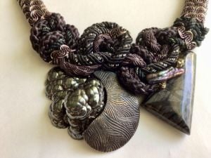 Alex and Lee Choker Black and Aubergine - Fashionconservatory.com