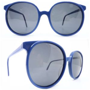 Vintage Anglo American Eyewear Oversized Sunglasses, Blue, Made in England - Fashionconservatory.com