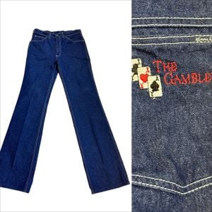 1970s Kenny Rogers Gambler jeans TALL  Size 34/37