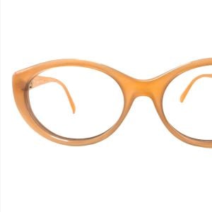 1990’s Vintage Diane Capt DC11 Orange Oval Eyeglasses/Sunglasses, Made in France - Fashionconservatory.com