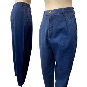 80s High Waist Pleated Tapered Mom Jeans 