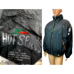 90s Reversible Silver to Black Puffy Ski Jacket Women  - Fashionconservatory.com