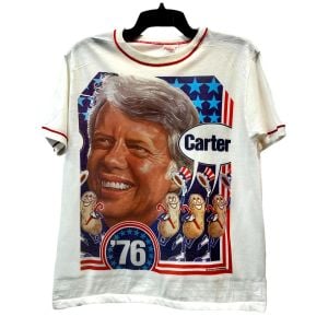 Original 1976 Jimmy Carter Campaign Ringer T-Shirt