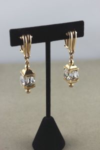 Pennino drop earrings 1940s-1950s rhinestone lanterns