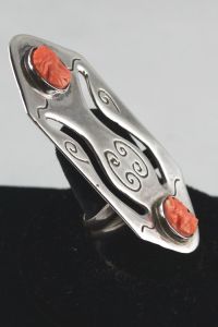 1960s-70s sterling silver ring artisan-made | Size 7 - Fashionconservatory.com