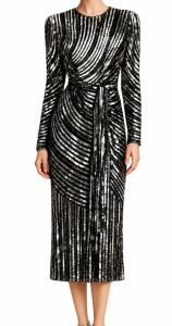 Vintage 90s Judith Ann Creations Sequined and Beaded Silk Cocktail Dress, Size XS - Fashionconservatory.com