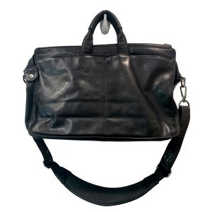 90s Y2K Black Soft Leather Briefcase Attache Bag  - Fashionconservatory.com
