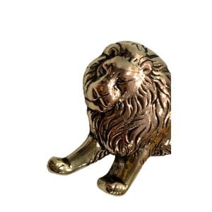 Vintage Large Gold Tone Figural Lion Pin - Fashionconservatory.com