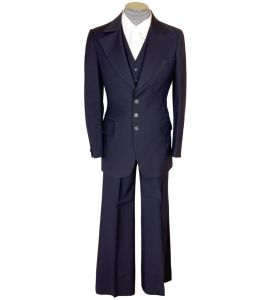 Vintage 1970s Mod Dandy 3 Piece Suit Le Marquis Mens Size M
