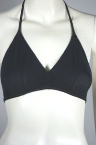 Like Nothing On wireless 70s black bra bikini halter XS-S - Fashionconservatory.com