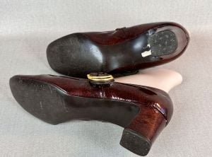 Vintage 70s Brown Block Heel Mary Jane Pumps, Shoes by Life Stride, Sz 7 1/2 - Fashionconservatory.com