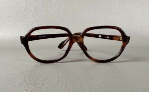 Deadstock Eyeglass Frames Thick Brown, USA Lisa