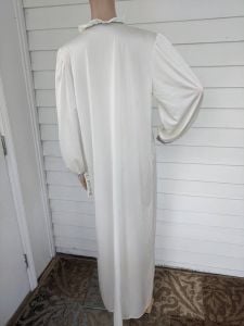 70s Long Sleeve Nightgown L Nylon Gown Lingerie New Old Stock Lorraine - Fashionconservatory.com