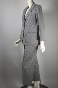 70s Yves Saint Laurent Rive Gauche stripe pantsuit | XS - Fashionconservatory.com