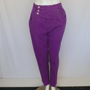 Purple Jeans, 27.5 Waist, High waist, Front Flap, Relaxed fit, Rockies