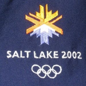 2002 Olympics Windbreaker Jacket, L, Salt Lace City, Zipper, Blue - Fashionconservatory.com