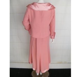 Statement Skirt Suit, 16, Pink, Satin, AVANT GARDE, 2 piece Skirt/Jacket - Fashionconservatory.com