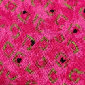 Pink Geometric Print Skirt, S/M, Elastic Waist, Midi/Maxi, Rayon - Fashionconservatory.com