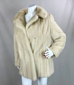 Vtg Ivory White Mink Jacket by Henri Kessler - Fashionconservatory.com