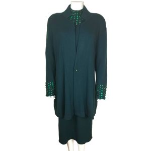 Vintage 1980s Mirrors of Krizia Knit Dress and Jacket Size M