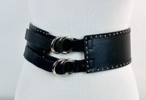 Vintage Michael Kors Black Leather Wide Belt