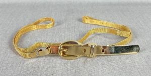 Vintage Narrow Gold Mesh Adjustable Belt