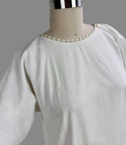 Vintage Primitive Whitewear, Cotton Handmade Nightgown, History with Provenance, Early 1900s - Fashionconservatory.com