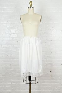 1960s white nylon half slip . vintage pin up lingerie by Vassarette - Fashionconservatory.com