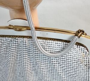 Vintage 70s Oroton White Mesh Handbag, Made in Germany - Fashionconservatory.com