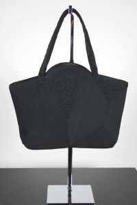 Small handbag black cordé 1930s-1940s bag purse