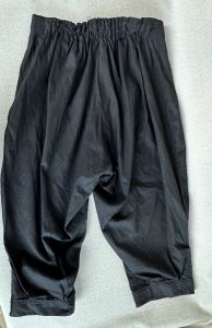 Vintage 50s Girl's Black Button Cuff Pants, Children Sz 4-5 - Fashionconservatory.com