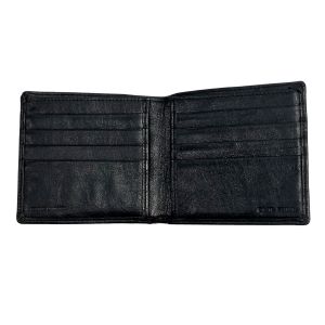 Black Leather Lambskin Bifold Wallet  - Fashionconservatory.com