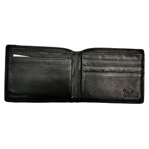 90s Black Leather Lambskin Bifold Wallet NEW Deadstock - Fashionconservatory.com