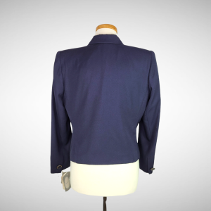 CHRISTOPHER Navy Double Breasted Blazer Classic Career Suit Jacket - Fashionconservatory.com