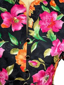 1980s Silk floral blouse by Oleg Cassini  - Fashionconservatory.com