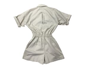 1980s romper button front oversized shorts  - Fashionconservatory.com