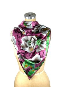 Oscar de la Renta silk scarf for Accessory Street large floral - Fashionconservatory.com