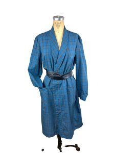 1970s plaid robe dress Unisex by Towncraft JCPenney