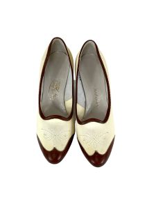 1960s spectator heels by Fox two tone leather Size 9 1/2 - Fashionconservatory.com
