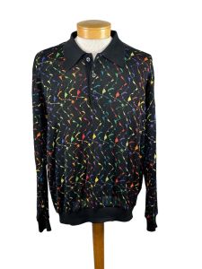 1990s mens long sleeved polo shirt by Tundra Size L/XL - Fashionconservatory.com