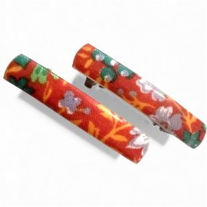 70’s Floral French Hair Barrettes Summer Garden Party French Hair , 2” Long