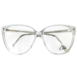 1980’s Vintage Cateye Eyeglasses in a Clear, Oversized Cateye Eyeglasses, Deadstock/Unworn