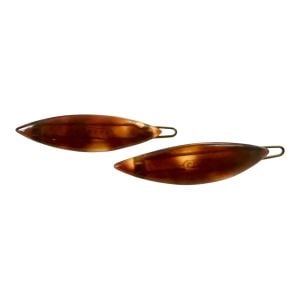 1960’s Tortoiseshell French Hair Clips with Wire Back, Handmade in France, New