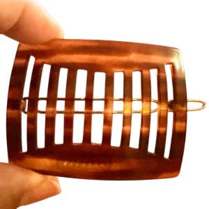 1960’s French Tortoiseshell Statement Barrette Hair Clip, Boho Style, Deadstock 
