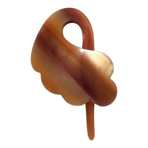 Vintage French Charles Wahba Tortoiseshell Hair Pick, 2.5” Long, Deadstock/Unworn