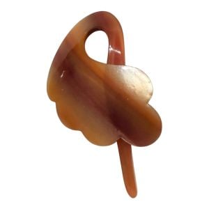 Vintage French Charles Wahba Tortoiseshell Hair Pick, 2.5” Long, Deadstock/Unworn - Fashionconservatory.com