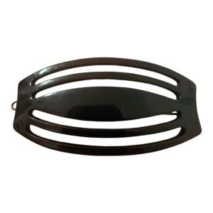 1970’s Vintage Black French Barrette with Cutouts, 3” Long, Deadstock Unworn