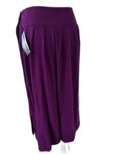 80s Pierre Cardin Side Button Purple Skirt - new - Fashionconservatory.com