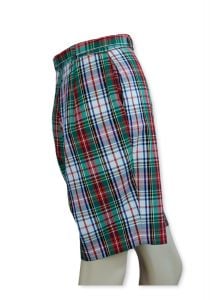 50s Red, Green and White Plaid Bermuda Shorts, W26 - Fashionconservatory.com