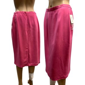 90s 00s Pink Silk Pencil Skirt - Fashionconservatory.com